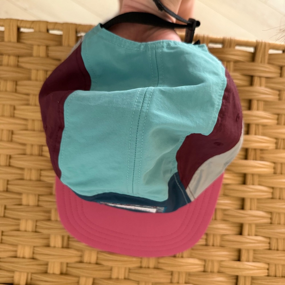 Cotopaxi Altitude Tech 5-Panel Hat Recycled Nylon Colorblock Pink Blue Maroon - Picture 7 of 8